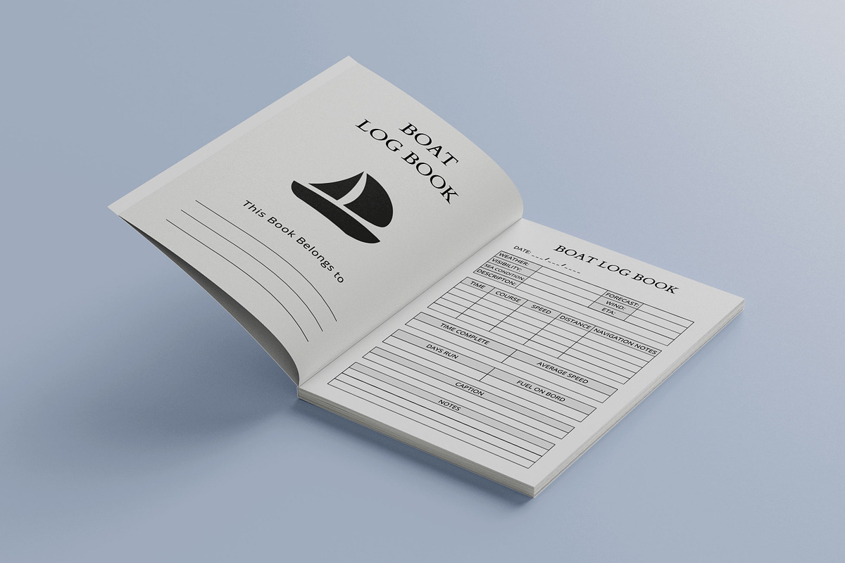 Boat Log book, a Print Template by Book2bees (Photo 2 of 4)