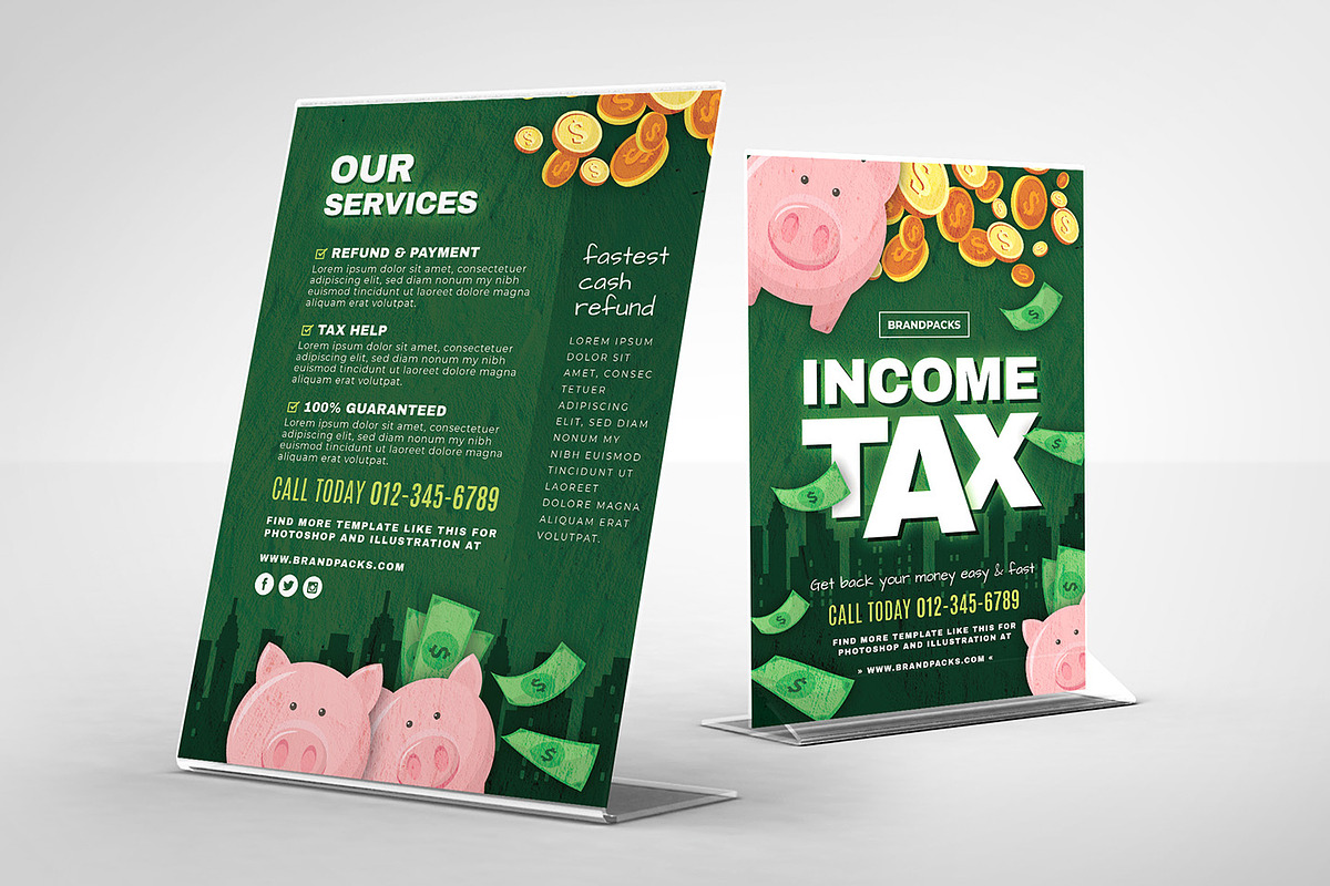 Income Tax Flyer Templates, a Flyer Template by BrandPacks (Photo 3 of 5)