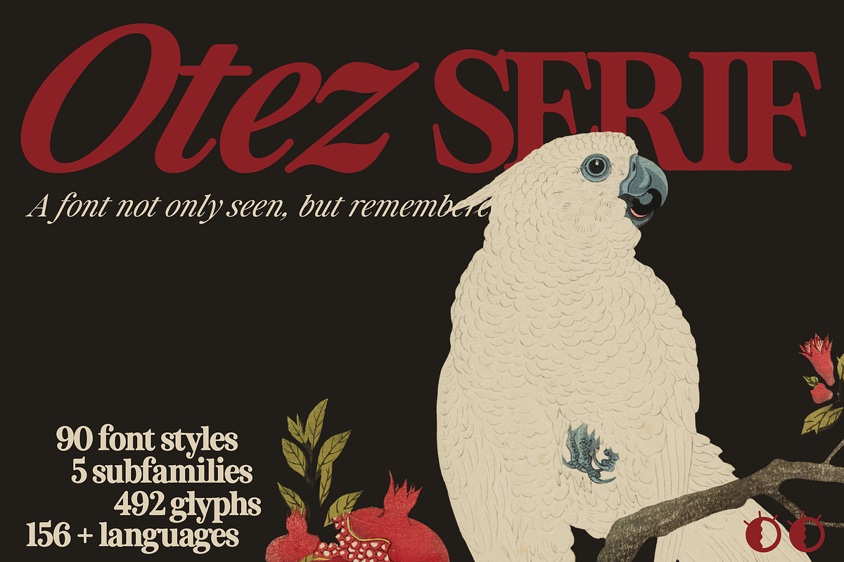 ZT Otez Retro Serif - 90 fonts, a Serif Font by zelow type (Photo 1 of 15)