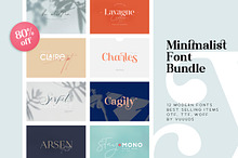 Minimalist Font Bundle • 80% OFF