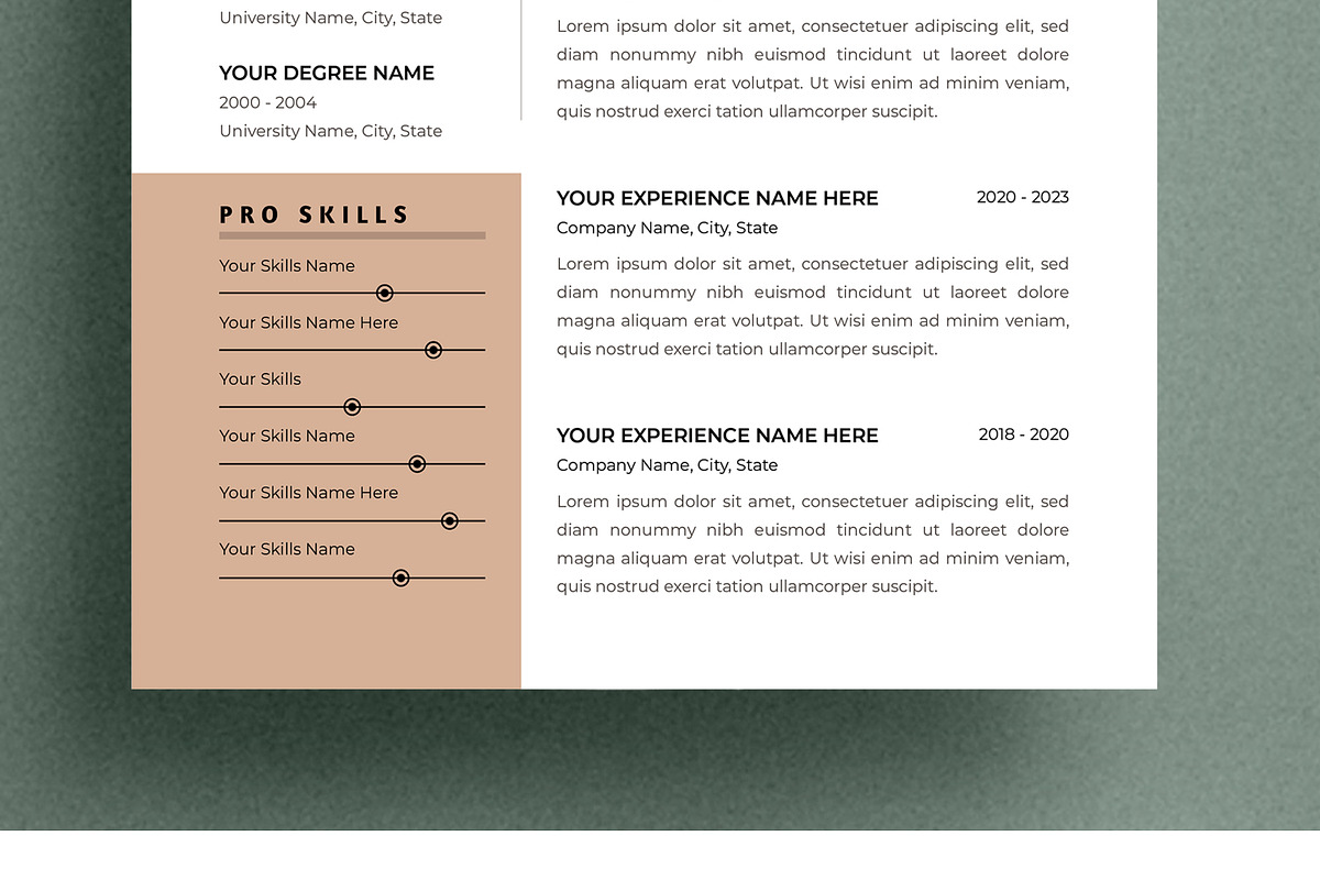 Modern Resume Template, a Resume Template by ContestDesign (Photo 3 of 5)
