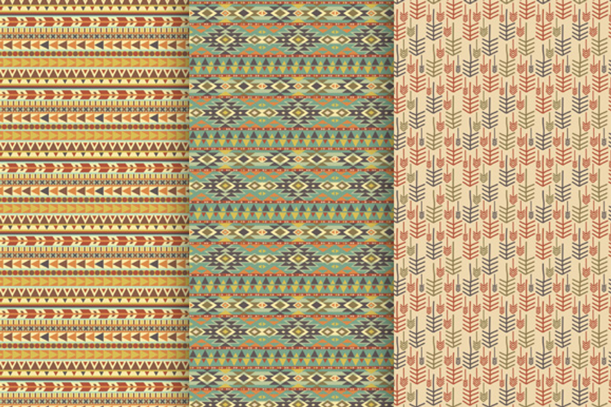 12 Tribal aztec Digital Papers Pack. preview 5
