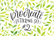 Procreate Lettering Brushes Set #2, a Brush Add-On by Ray of Light Design (Thumbnail 1 of 3)