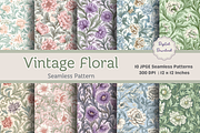 Vintage Floral Seamless Pattern, a Pattern Graphic by STUDIO CHOTI (Thumbnail 1 of 7)