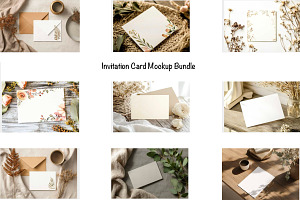 White Card Mockup Bundle, a Templates & Theme by VetalStock