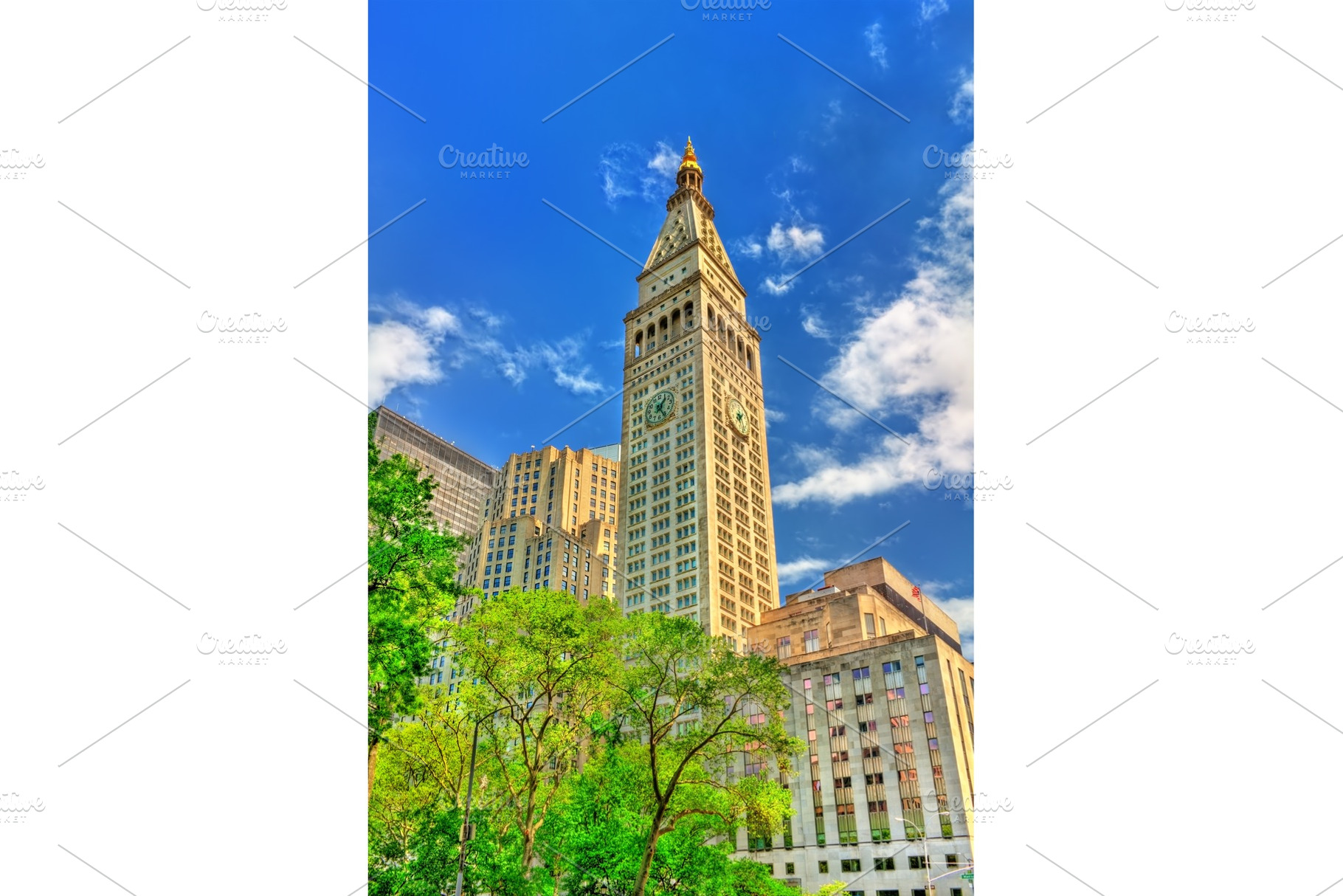 The Metropolitan Life Tower, a historic skyscraper in Manhattan, New, an Architecture Photo by Leonid Andronov