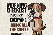 Funny Coffee Dog Morning PNG, an Object Illustration by DreamCafeArt (Thumbnail 1 of 6)