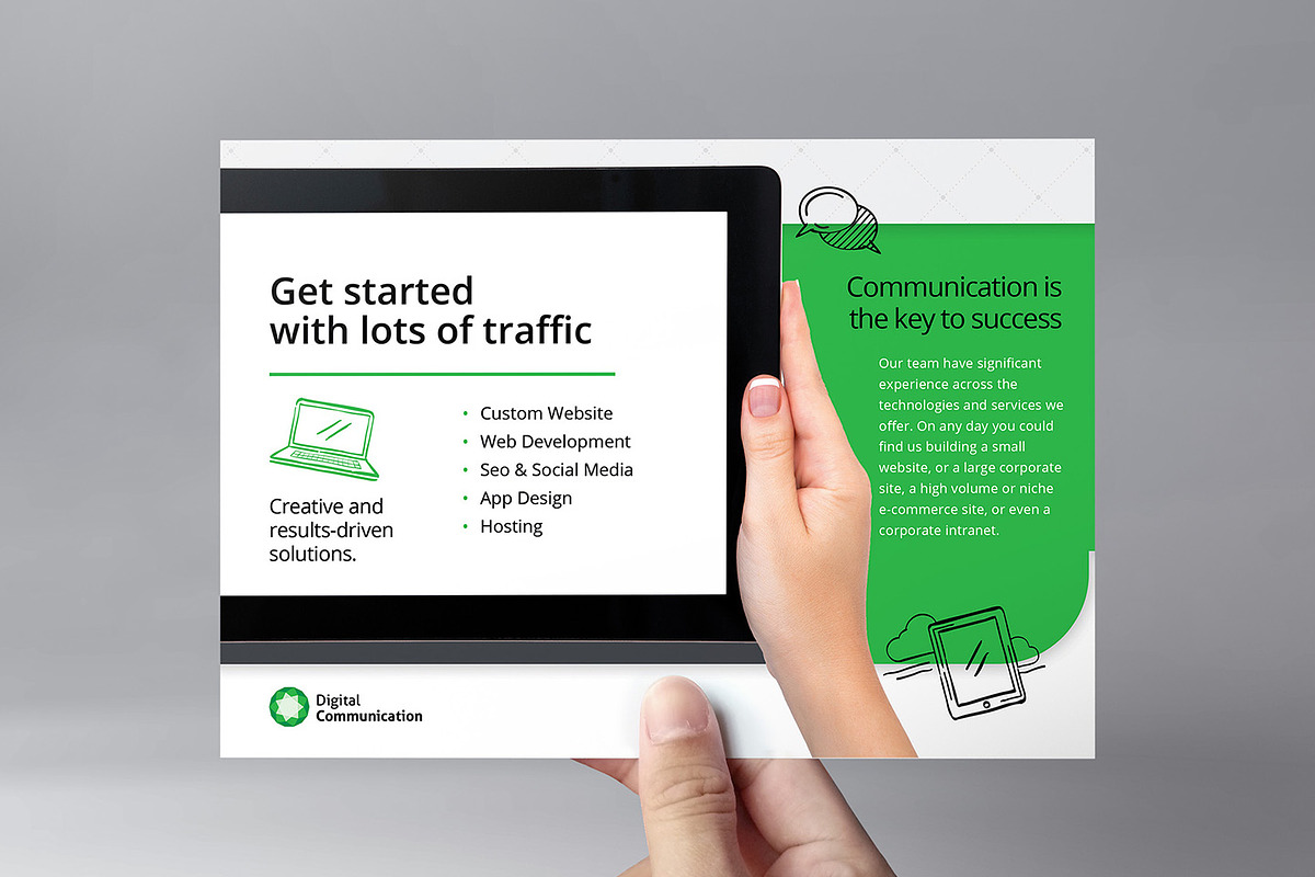 Web Designer Flyer Template, a Flyer Template by BrandPacks