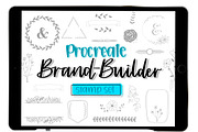 Procreate Brand Builder Stamp Set, a Brush Add-On by Blue Strawberry Studio (Thumbnail 1 of 6)