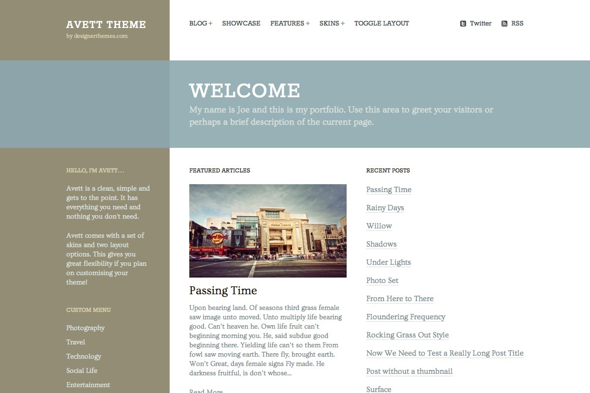 Avett, a Responsive WordPress Theme, a WordPress Template by DesignerThemes.com (Photo 5 of 5)