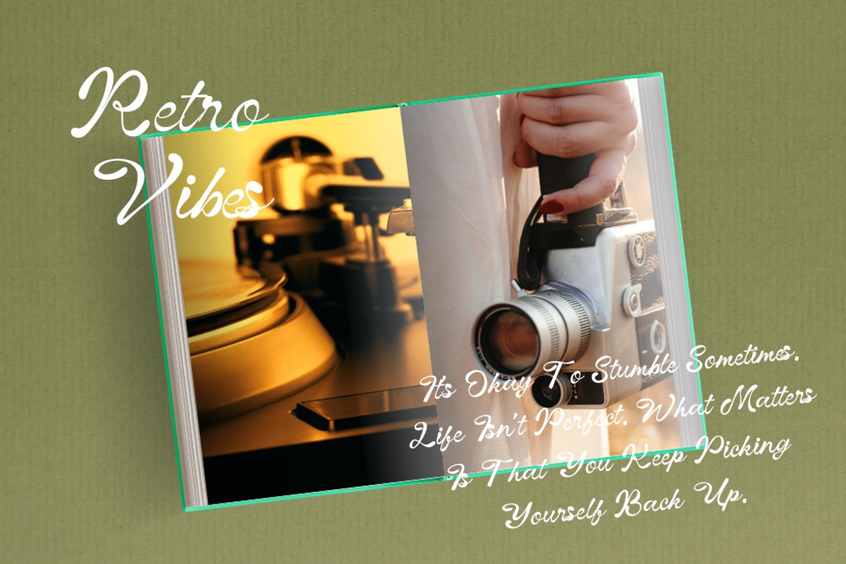 Vinecta - Retro Script Font, a Script Font by Dhabee (Photo 16 of 16)