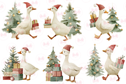 Christmas Silly Goose Clipart, an Illustration by Markicha Art (Thumbnail 4 of 5)
