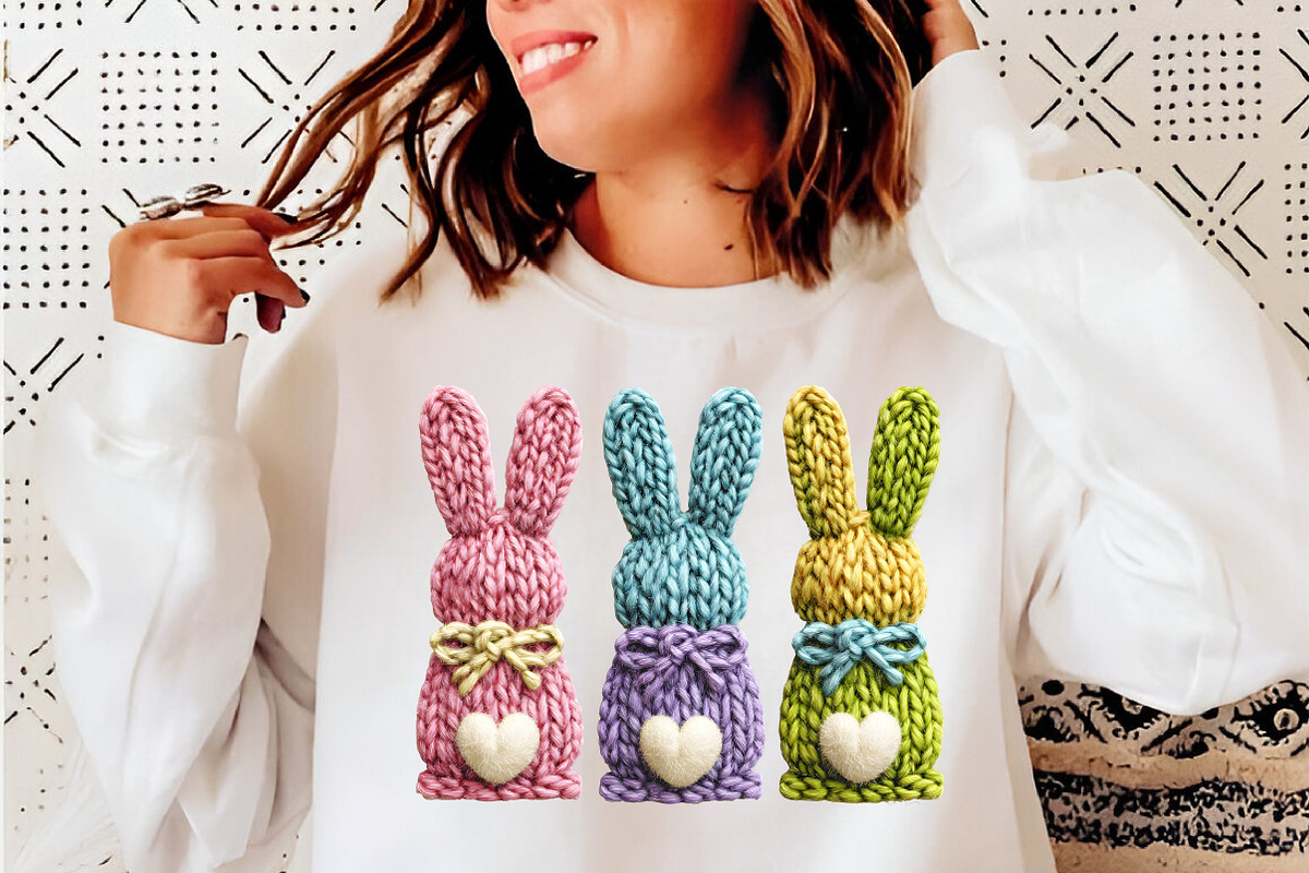 Happy Easter Bunny Png Faux Yarn, an Illustration by SinaCreation (Photo 5 of 7)