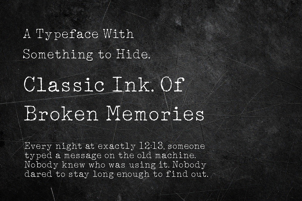 Yestertype Classic grunge typewriter, a Serif Font by HypeWorksCo (Photo 9 of 12)
