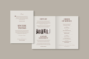 Funeral Program Template