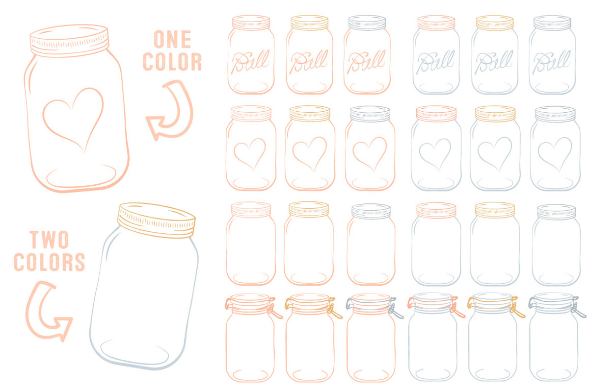 Peach Jar Vectors & Clipart, an Illustration by Amanda Ilkov (Photo 3 of 4)