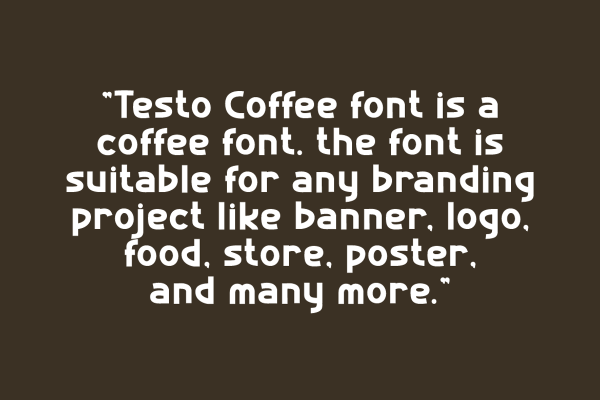 Testo Coffee Font, a Sans Serif Font by Iqsiart Studio (Photo 3 of 7)