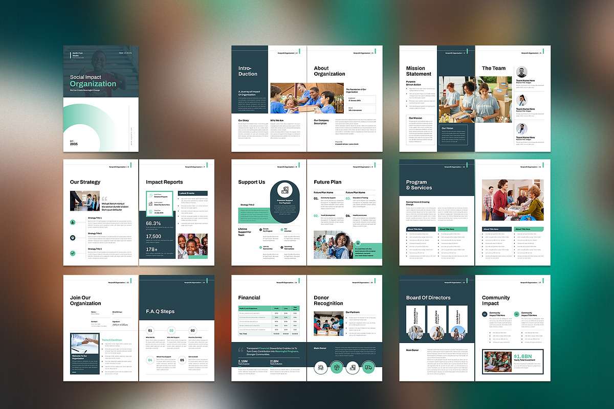 Nonprofit Org. Brochure Template, a Brochure Template by NorthPeak (Photo 10 of 10)