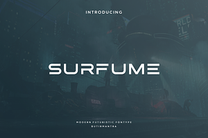 Surfume - Futuristic Typeface, a Serif Font by garismantra