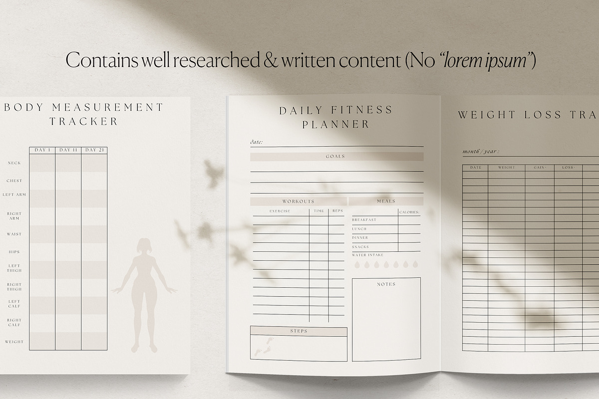 Fitness Planner Canva Template, a Presentation Template by HelloKarla (Photo 2 of 6)