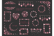 Valentine’s hearts watercolor frames, an Object Graphic by Alena Kurian (Thumbnail 3 of 3)