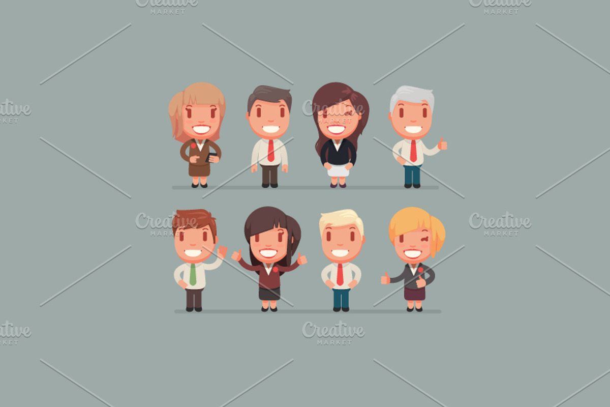 Character set 3: Caucasian, a Person Illustration by Beatriz Gascón (Photo 1 of 3)