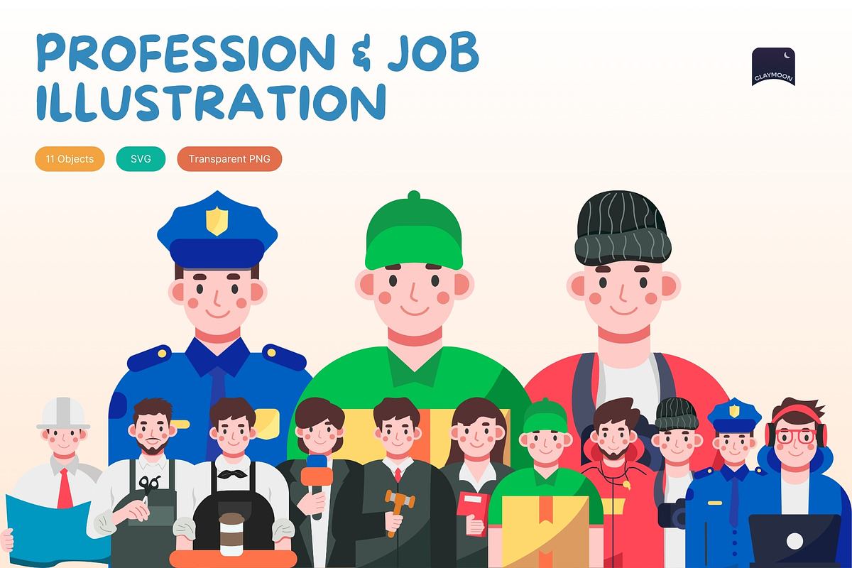 Profession & Job Avatar Illustration, an Object Graphic by Claymoon Lab (Photo 1 of 3)
