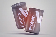 Protein Tall Jar Mockup, a Packaging Mockup by DesignRushMarket (Thumbnail 2 of 12)