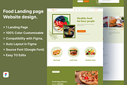 Food Landing page Design, a Landing Page Template by UiDex (Thumbnail 1 of 2)