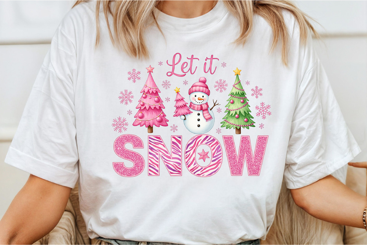Let It Snow Clipart Christmas PNG, an Illustration by DreamCafeArt (Photo 5 of 6)