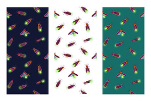 Fireflies Vector Illustrations