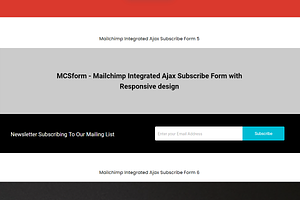 Mailchimp Integrated Ajax Form