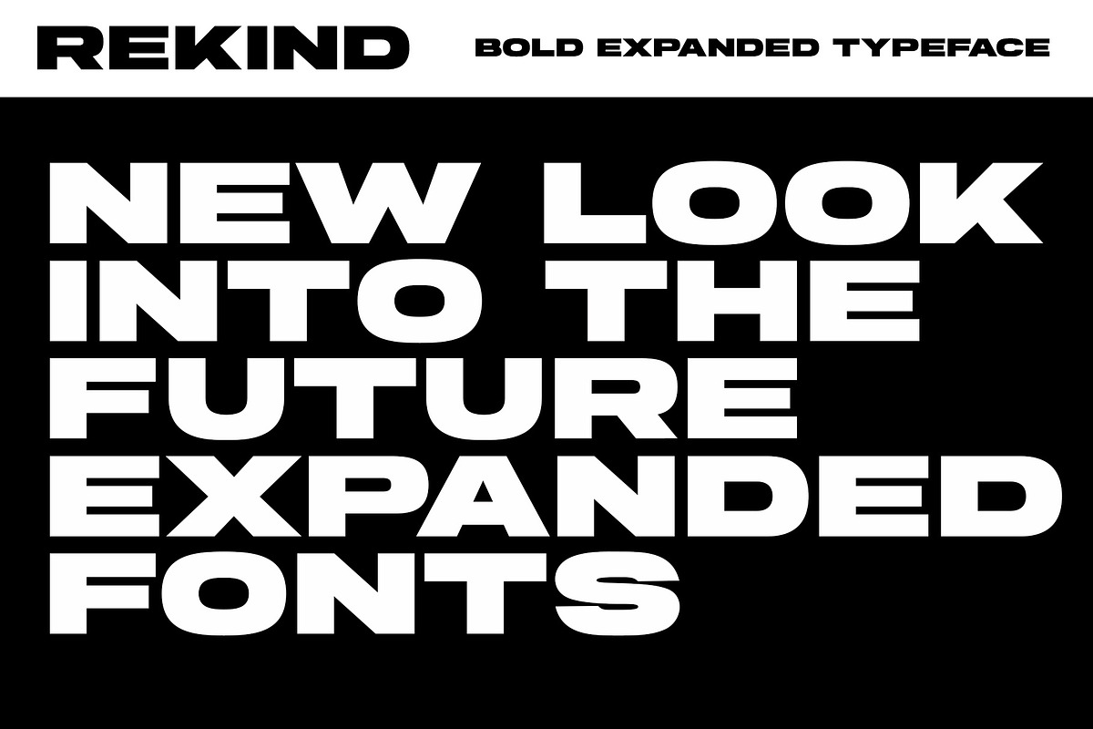 Rekind Expanded Font preview 4