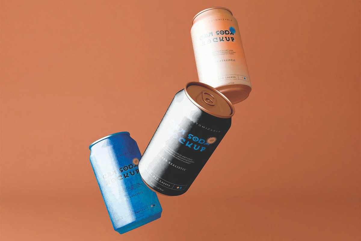 Soda Can Mockup, an Advertising Mockup by skybluecreative (Photo 1 of 3)