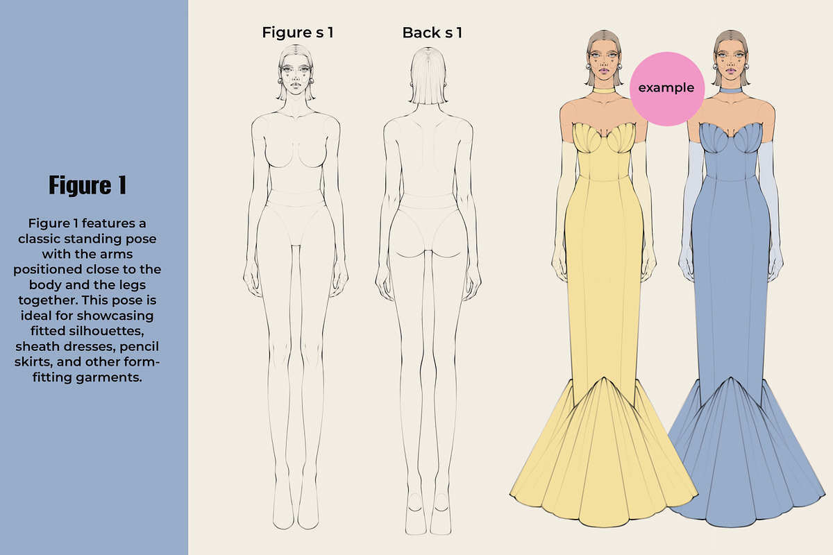 Fashion Figure Stamps for Procreate, a Person Illustration by designs.svkl (Photo 2 of 6)