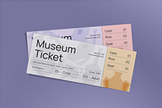 Gray Minimalist Museum Ticket, a Card Template by graphicook (Thumbnail 1 of 3)