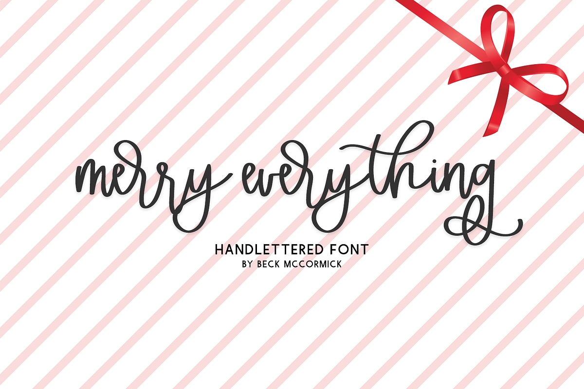 Merry Everything Script, a Script Font by Beck McCormick
