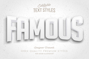 Cinematic White Text Style