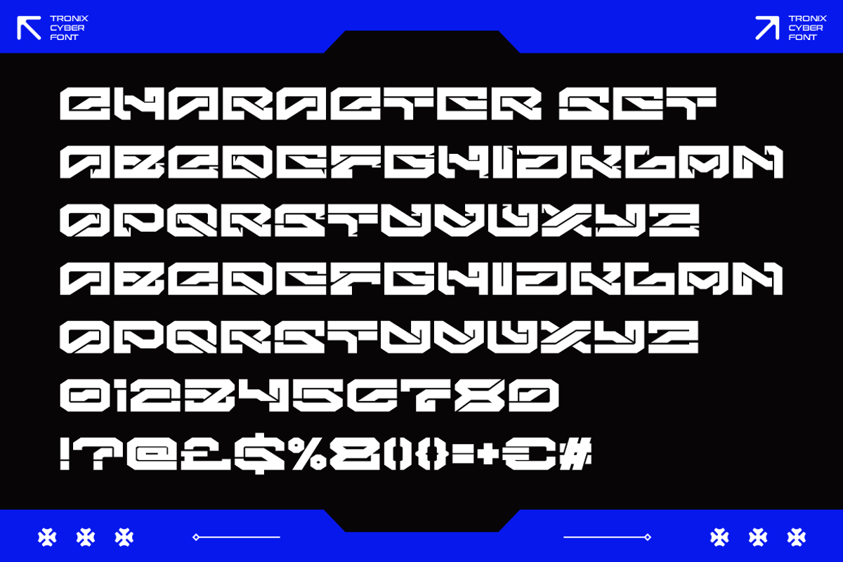 Tronix Futuristic Cyberpunk Mecha, a Font by PutraCetol Studio (Photo 5 of 5)