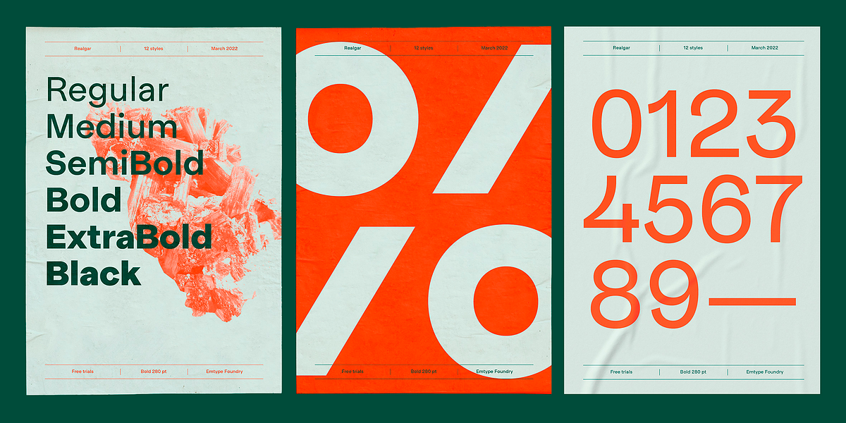 Realgar, a Sans Serif Font by Emtype Foundry (Photo 4 of 11)