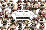 Whimsical Easter Dog Clipart, an Illustration by Black Bird Studio (Thumbnail 1 of 6)