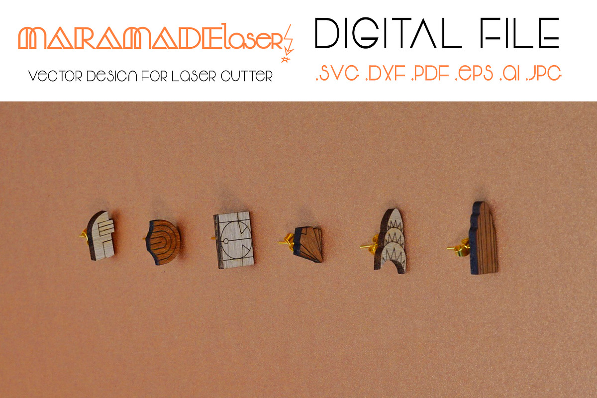 Art Deco Earrings File for Laser Cut, an Object Graphic by MaramadeLaser (Photo 1 of 5)