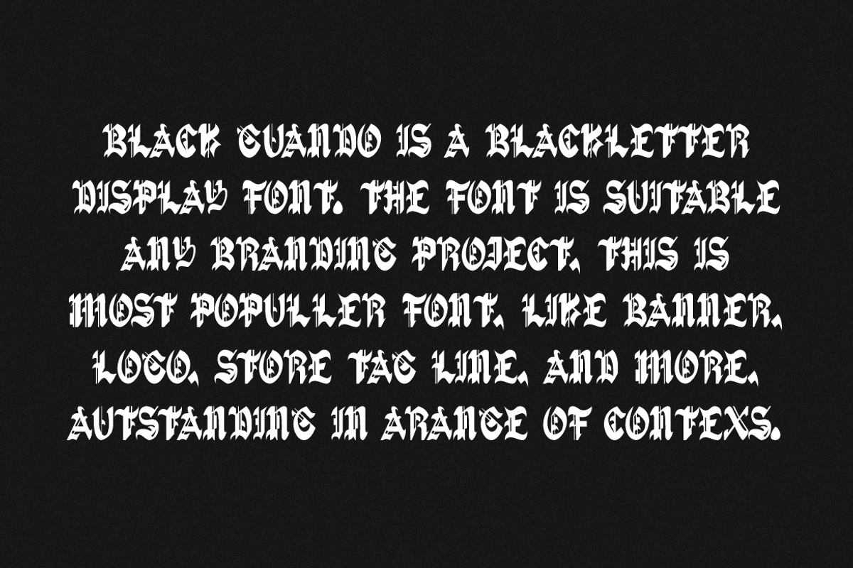 Black Guando - Old English Font, a Blackletter Font by QR Design Studio (Photo 3 of 6)