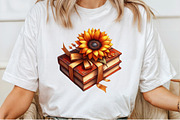 Autumn Bow Book Stack Clipart, an Illustration by Pixels.Craft (Thumbnail 4 of 7)