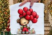 Teddy Bear, Bear With Balloons, an Illustration by Craft Nest (Thumbnail 6 of 9)