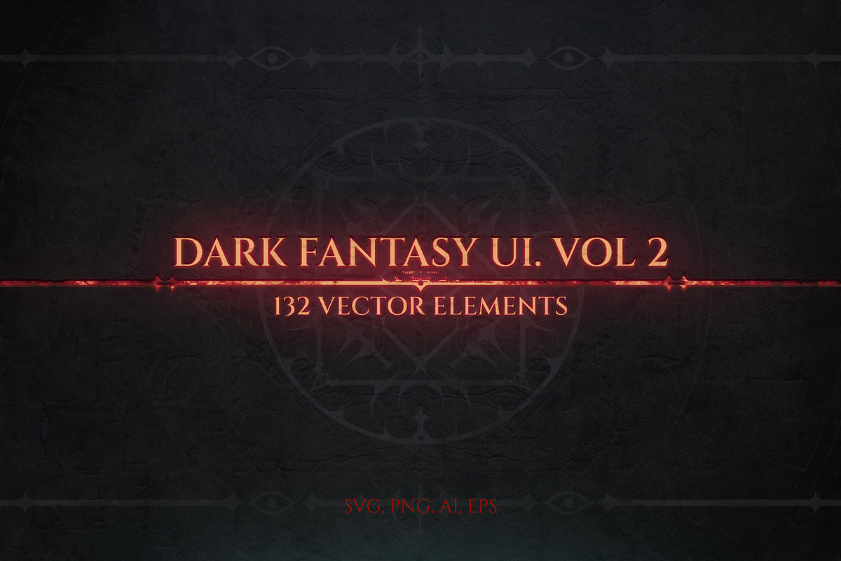 Dark Fantasy UI Set. Vol 2, an Object Illustration by Olga Ryzychenko (Photo 1 of 11)