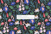 Modern Botanical Pattern and Plants, a Pattern Graphic by likorbut (Thumbnail 2 of 15)