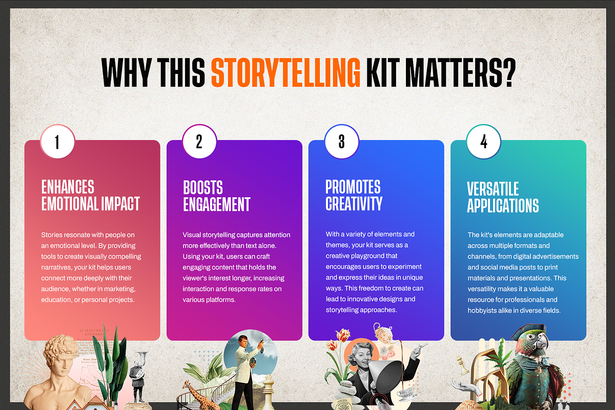 Bestsellers Storytelling & Collage Kit | Creative Market