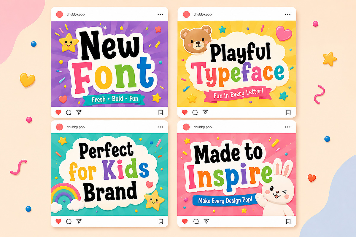 Chubby Pop, a Sans Serif Font by Wow Magic (Photo 8 of 9)