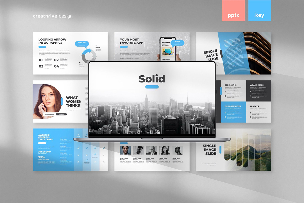Solid PowerPoint Template, a Presentation Template by Creathrive Design